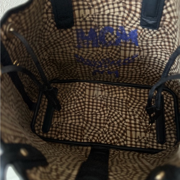 MCM EUC Cognac & Black Tote with Unbranded Dustbag - Picture 12 of 14